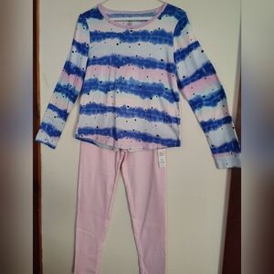 Kids Tie-Dye Pajama Set - Blue and Pink.    Size 14.